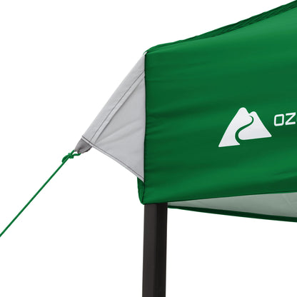 Ozark Trail 10x10 Instant Pop Up Canopy Tent with Simple Push Setup �?Straight Leg Pop-Up Tent for Tailgating, Camping & Events, White