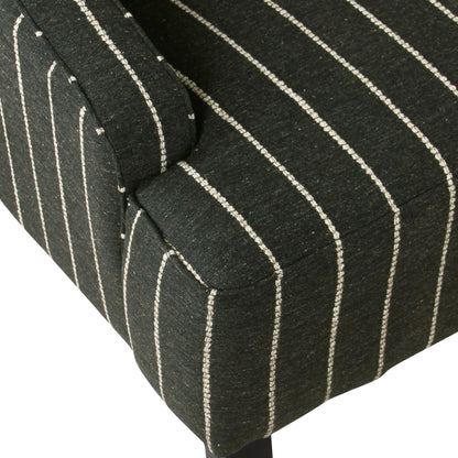 HomePop Classic Swoop Accent Chair - Blue and White Damask