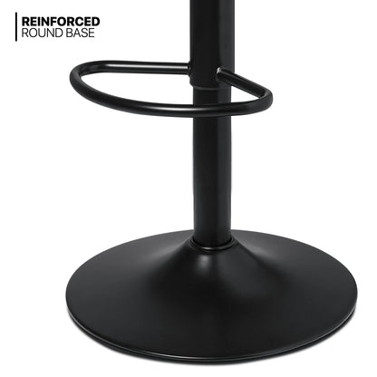 MoNiBloom 3 Piece Bar Table and Chair Set, 31.5" Adjustable-Heigh Pub Table and PU Leather Bar Stools for Home Kitchen