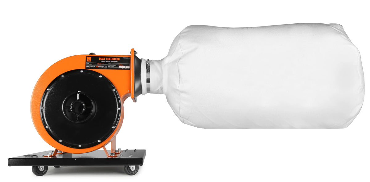 WEN 7.4-Amp Rolling Dust Collector with Induction Motor, 15-Gallon Bag and Optional Wall Mount
