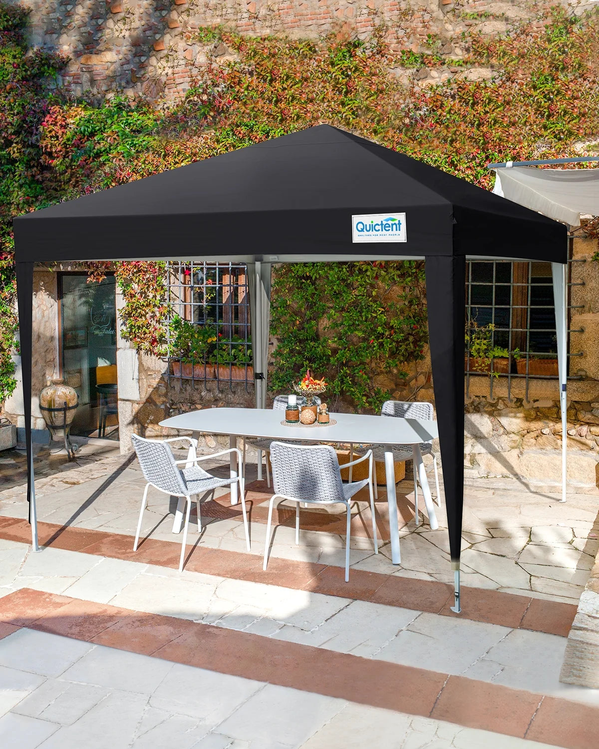 Quictent 10'x10' Pop up Canopy Tent with Sidewalls Instant Outdoor Gazebo Easy Party Tent Enclosed Waterproof, Easy Set up (Pink)
