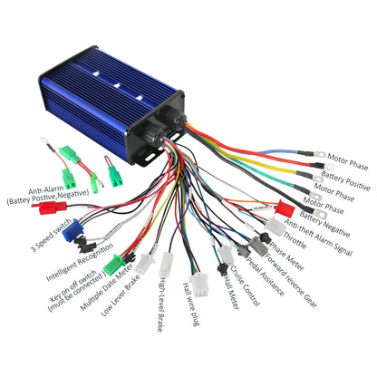 72V 3000W Brushless Motor Kit Controller Battery Handle Throttle for Electric Scooter E Bike Motorcycle DIY Parts Bicycle Kit Go Kart ATV Quad Buggy Golf Cart