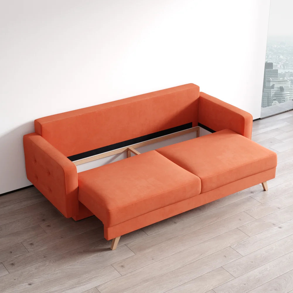 Meble Furniture Vegas Queen Sofa Bed with Storage, Multiple Colors