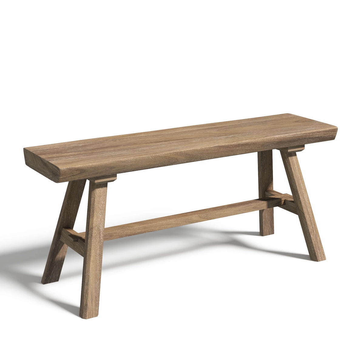 39" Solid Wood Bench, Rustic Farmhouse Wood Dining Room & Entryway Bench Seat for Indoors and Outdoors