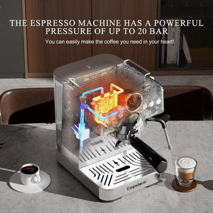Empstorm 20 Bar Espresso Machine, Hot and Iced Coffee Machine with Cold Brew, Espresso Maker with Milk Frother,with 51oz Water Tank,for Latte, Cappuccino, Cold Brew