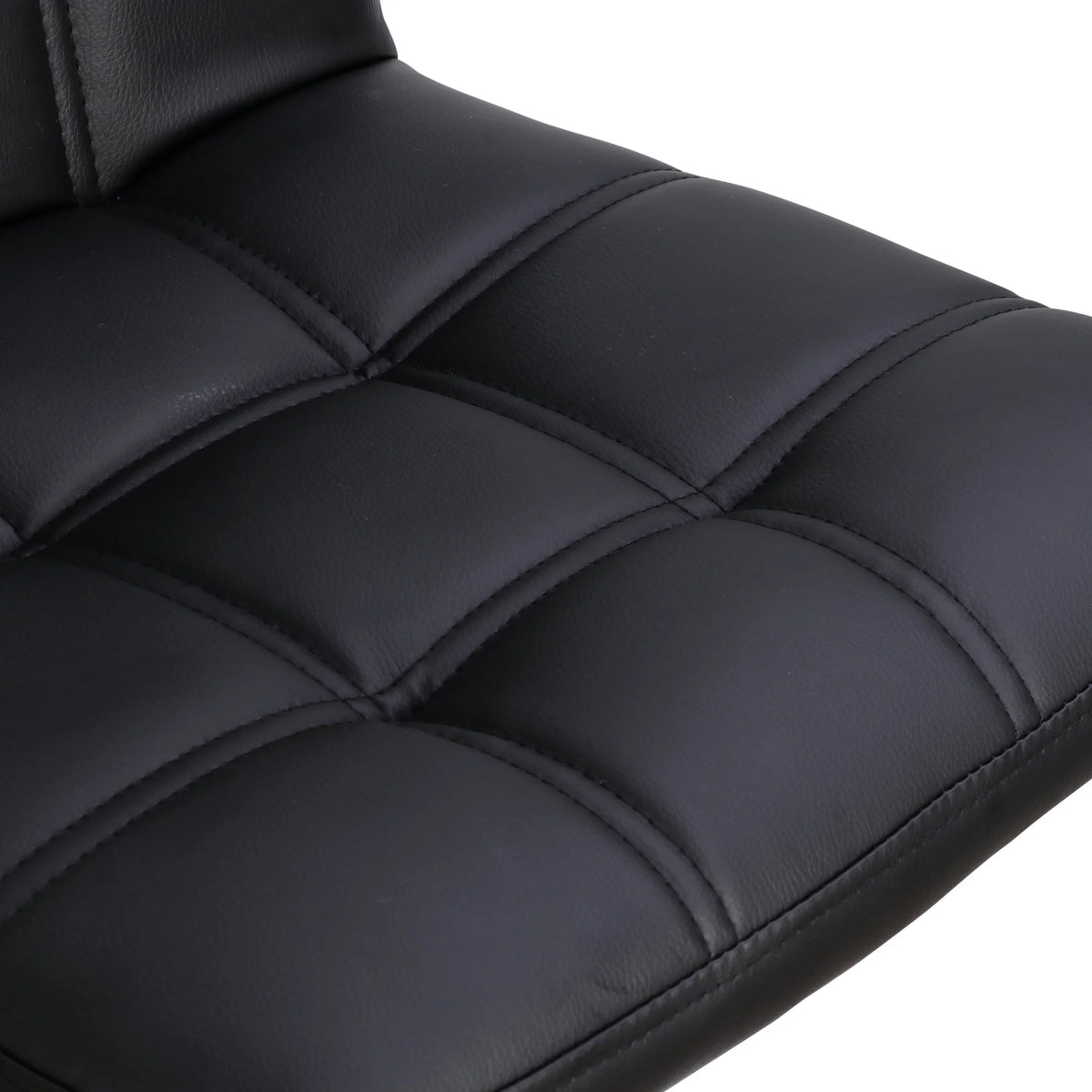 ZENY Set of 4 Bar Stool Soft Cushion Metal Frame 24-32" Swivel Chair, Black