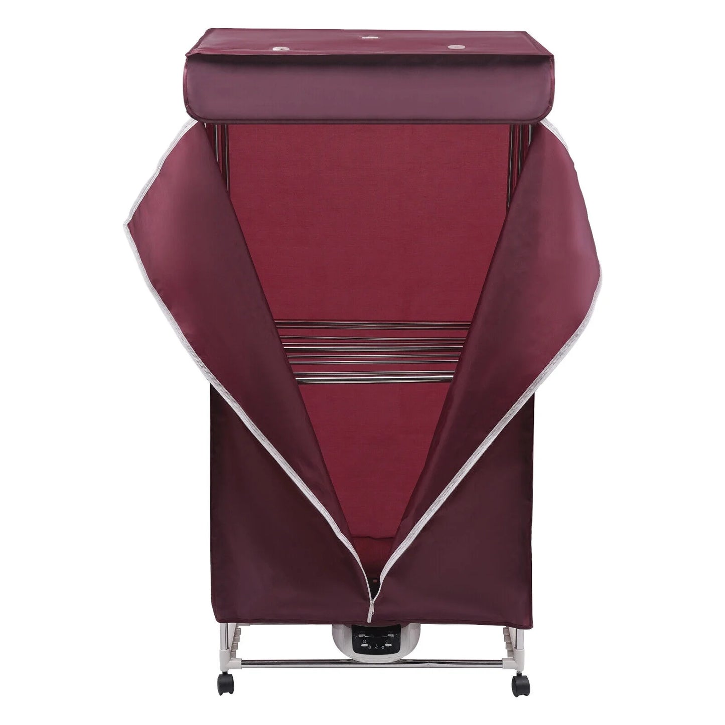 110V Wine Red Clothes Dryer Portable Travel Mini Dryer Machine 1200-1500W Electric Dryer For Homes, Apartments