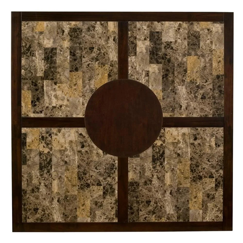 Capitola Faux Marble Large Pub Table