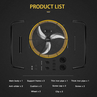 Simple Deluxe 24 inch 3 Speed 4700 CFM Metal Drum Fan