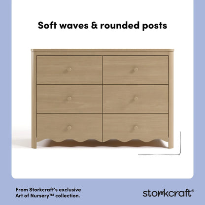 Storkcraft Casablanca 6 Drawer Nursery Dresser, Sage