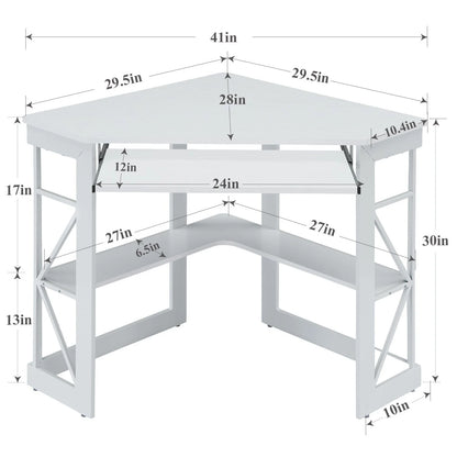 Brown Triangle Corner Desk, Office/Computer/Writing Desk for Student Apartments