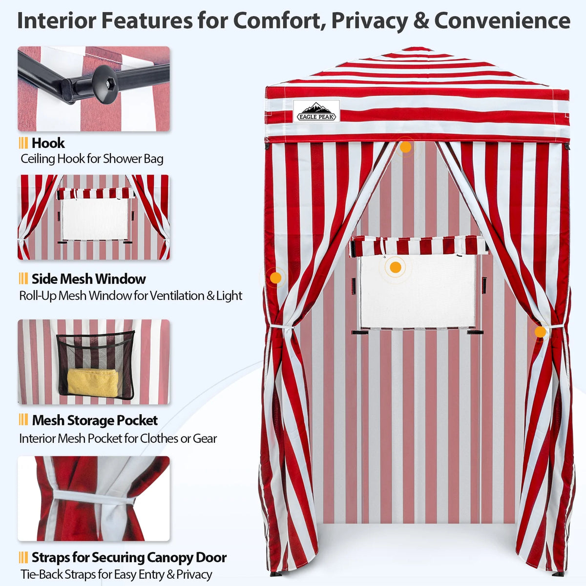 EAGLE PEAK Flex Ultra Compact 4 ft x 4 ft Pop-up Changing Room Canopy, Portable Privacy Cabana