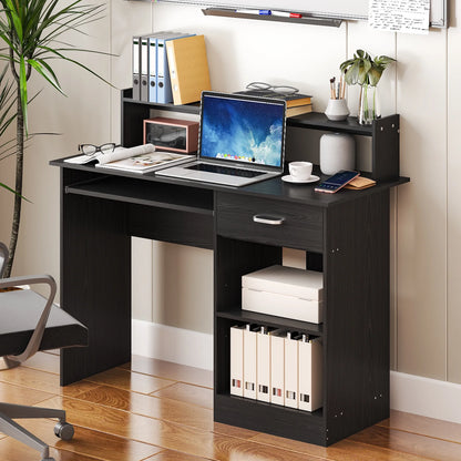 Ktaxon Computer Desk Home Office Workstation Laptop Table Drawer Shelf Furniture White