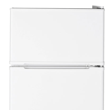 GE Appliances 3.1 Cu. Ft. Freestanding Double Door Compact Refrigerator, Steel