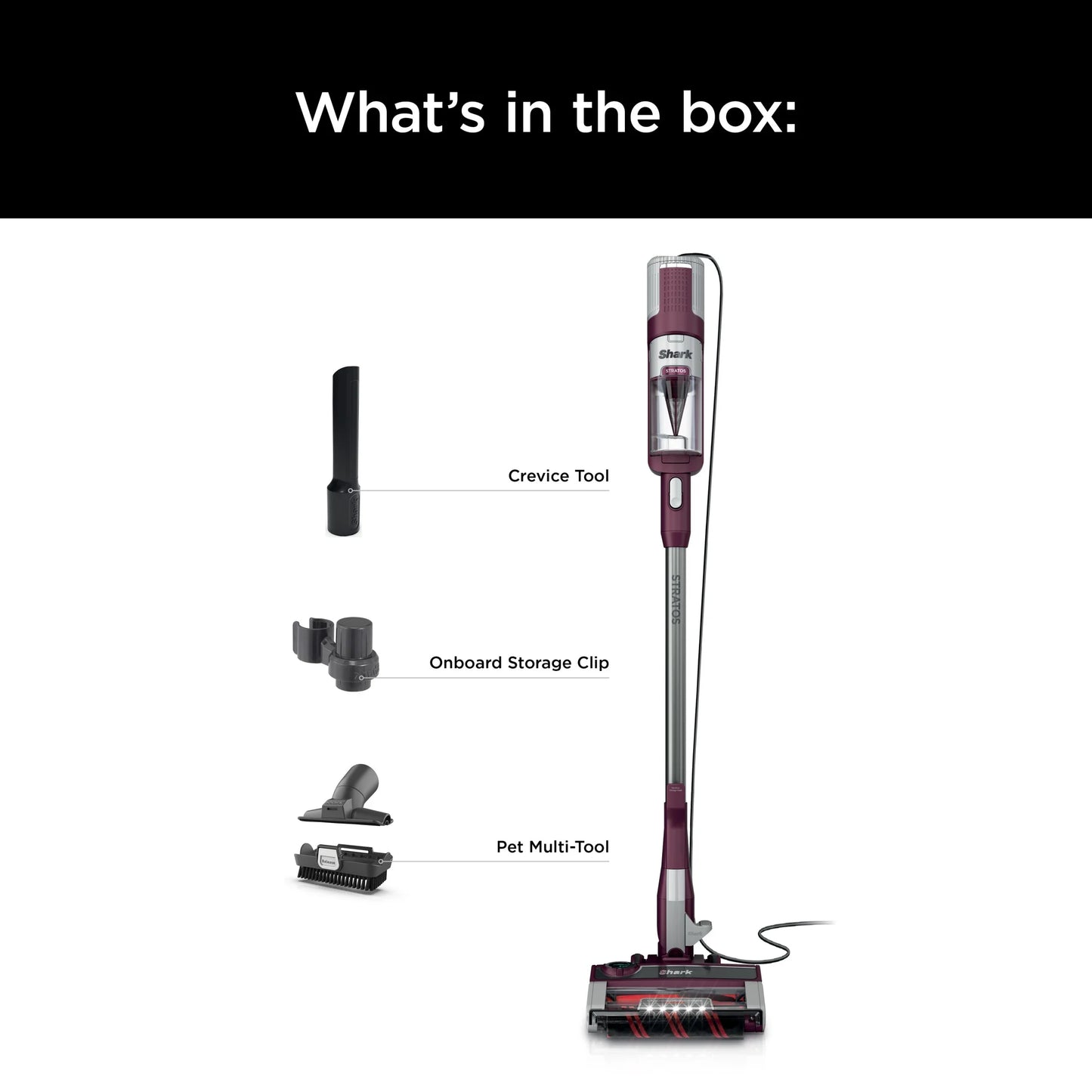 Shark Stratos? UltraLight Corded Stick Vacuum with DuoClean? PowerFins? HairPro?, Self-Cleaning Brushroll, and Odor Neutralizer Technology, HZ3000