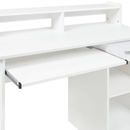 Ktaxon Computer Desk Home Office Workstation Laptop Table Drawer Shelf Furniture White