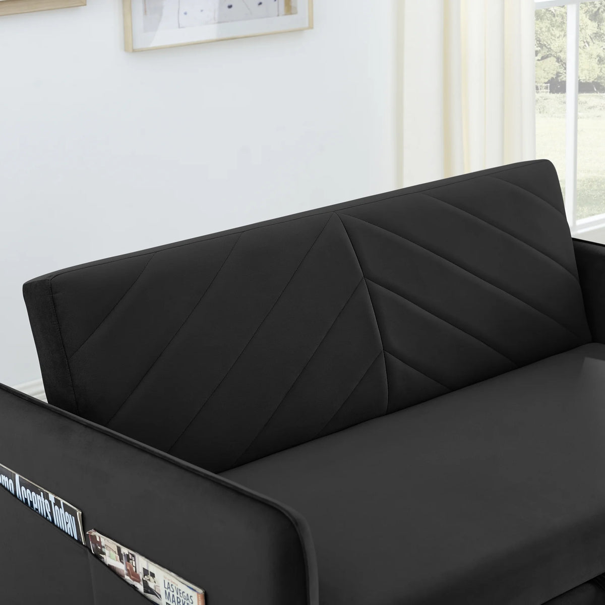 55" Convertible Sleeper Sofa Bed,3 in 1 Convertible Sleeper Loveseat with USB Ports,Modern Velvet Pull Out Sofa Bed with 2 Pillows and Rivet Design for Living Room Furniture,Gray