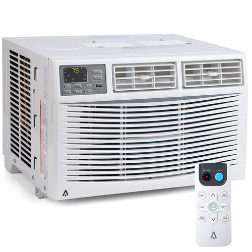 Air Conditioner, 8000 BTU Turbo Fast Cooling AC Unit Remote/App Control, Flexible Window Opening(T Design Install Kit), 24H Timer, Washable Filter,White