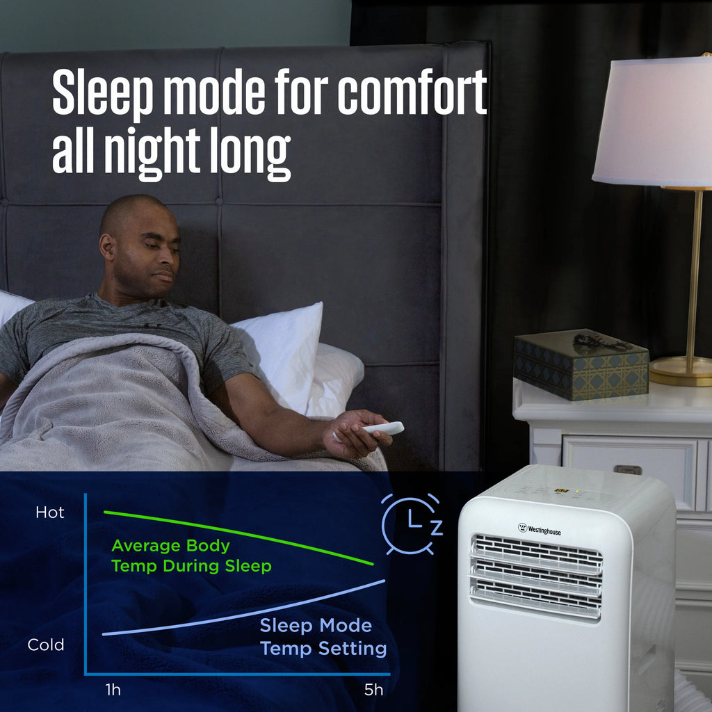Westinghouse 12,000 BTU Portable Air Conditioner & Dehumidifier with Remote & Smart App, up to 550 Sq Ft