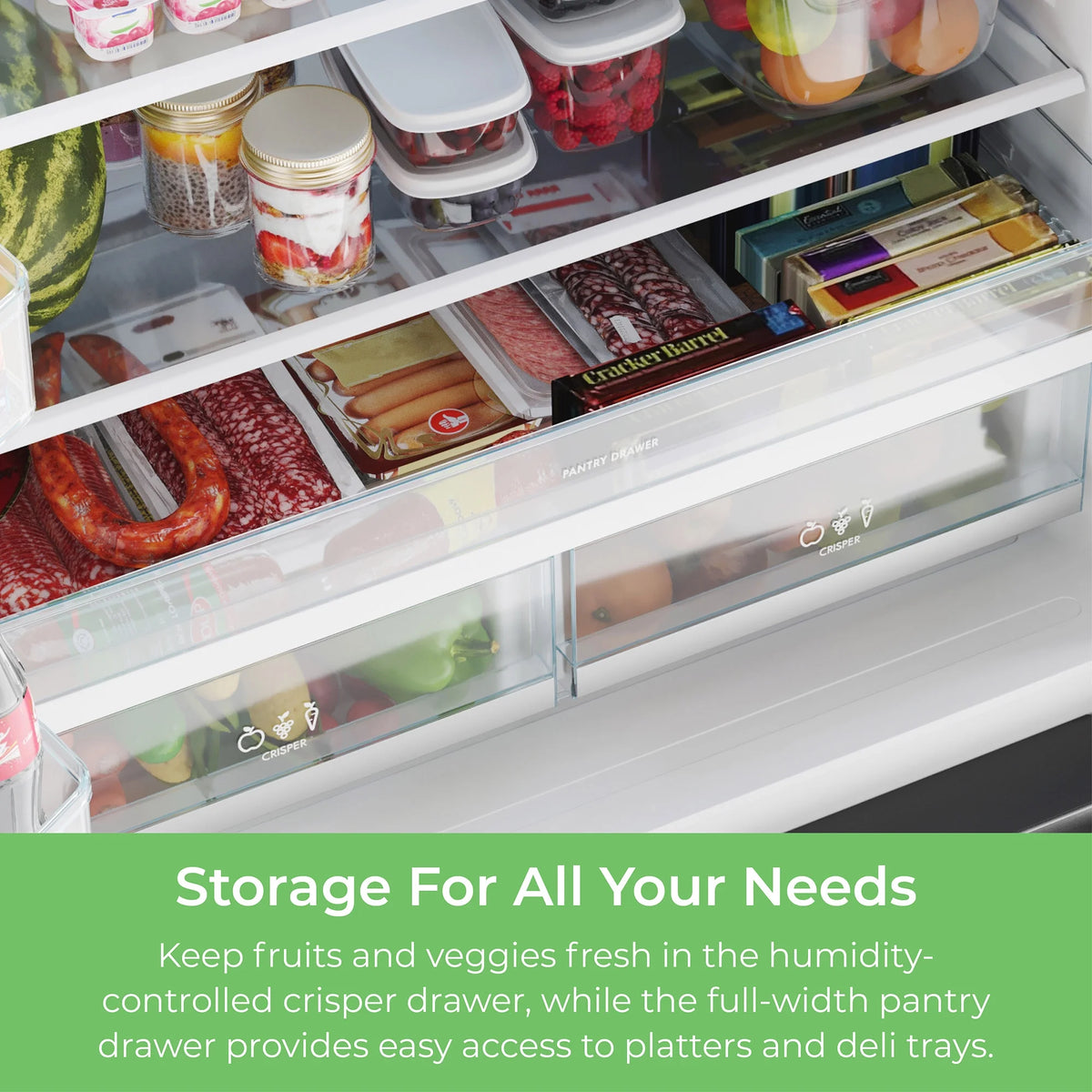 Kenmore 20.3 Cu. ft. Capacity Counter-Depth French Door Refrigerator and Freezer with Ice Maker, Stainless Steel