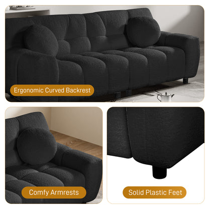 Rophefx 2-Seat Corduroy Deep Seat Cloud Sofa Couch for Living Room, Bedroom