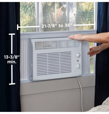 GE? 5,000 BTU Mechanical Window Air Conditioner for Small Rooms up to 150 sq ft.