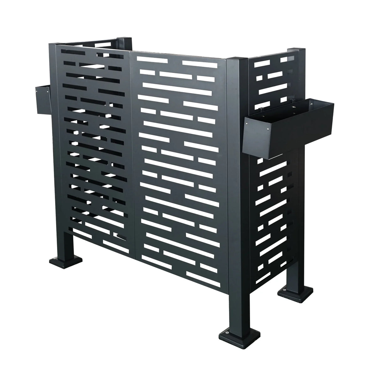 Metal AC Unit Privacy Fence Cover Panel - Outdoor Air Conditioner Hide Fence for Concealing HVAC Units