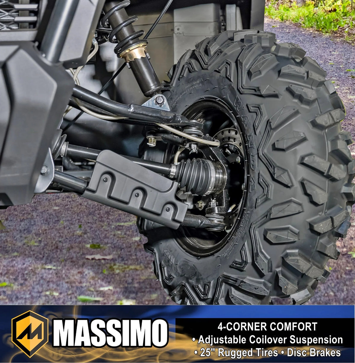 Massimo Buck 450 Side by Side UTV, EFI, 4 Stroke, 325cc, 25.5 HP, 4X4, 3000lb Winch - Red