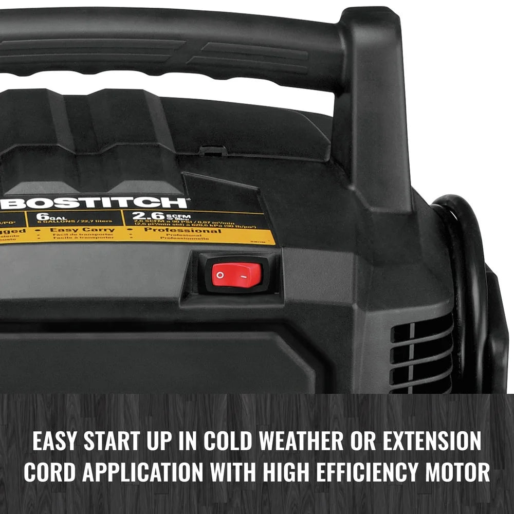 Bostitch BXCM02012 6 Gallon 150 PSI Electric Pancake Air Compressor