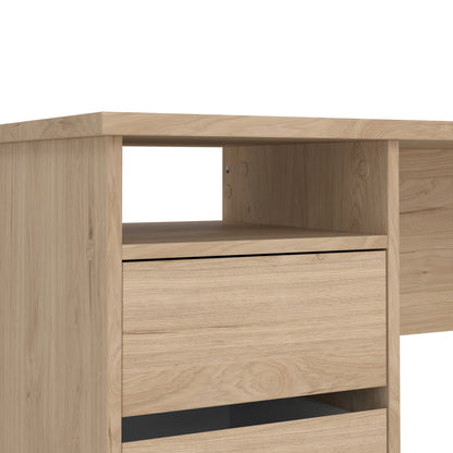 Tvilum Wes Writing Desk with 3 Storage Drawers and Open Shelf for Adults, White