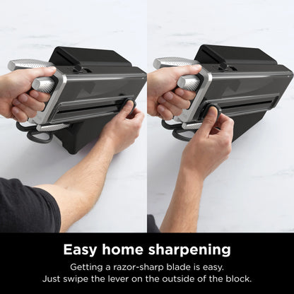 Ninja NeverDull Essential 12-Piece Stainless Steel Knife Set with Built-in Sharpener, K22012