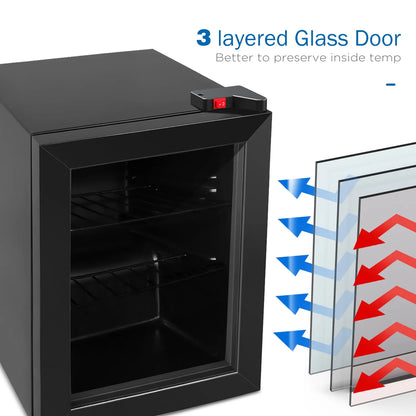 Northair 2.1 Cu Ft Countertop Display Glass Door Freezer with LED Light Perfect for  Ice Cream  at POS
