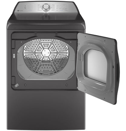 Ge Profile Ptd60ebr 27" Wide 7.4 Cu. Ft. Energy Star Rated Electric Dryer - Diamond Gray