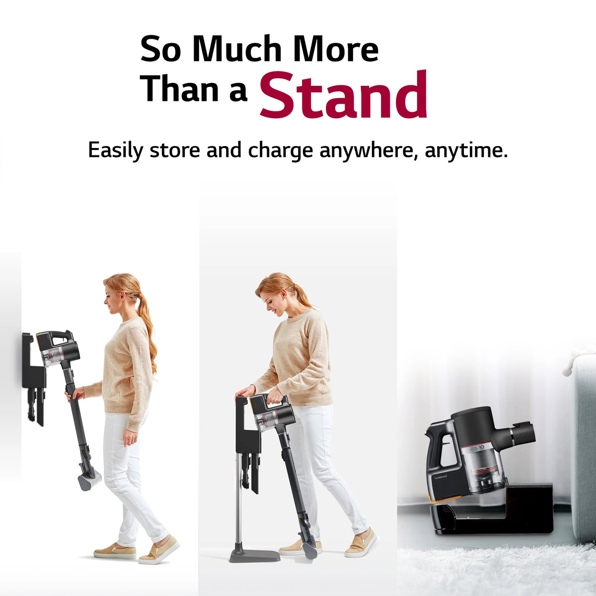 LG Cord Zero A9 Cordless Stick Vacuum Cleaner - A916BM (Refurbished / Restored), Lightweight, Powerful Suction, Pet Hair, Hard Floor, Carpet, HEPA Filter, Self-Cleaning Brushroll, LED Headlights