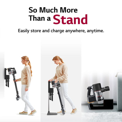 LG Cord Zero A9 Cordless Stick Vacuum Cleaner - A916BM (Refurbished / Restored), Lightweight, Powerful Suction, Pet Hair, Hard Floor, Carpet, HEPA Filter, Self-Cleaning Brushroll, LED Headlights