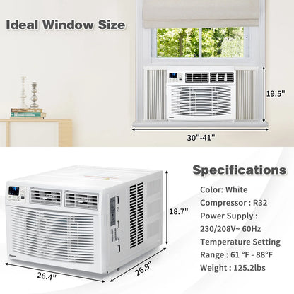 Ktaxon WiFi Enabled 8000 BTU Heat And Cool Window Air Conditioner With Wifi Controls
