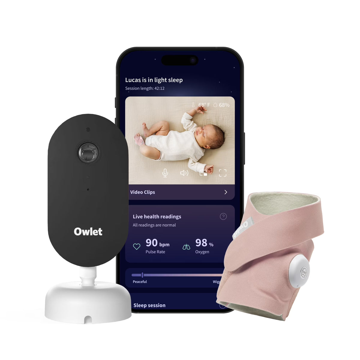 Owlet Dream Duo (3rd Gen) �C FDA-Cleared, All-in-One Smart Baby Monitoring with Sock & 2K HD Cam