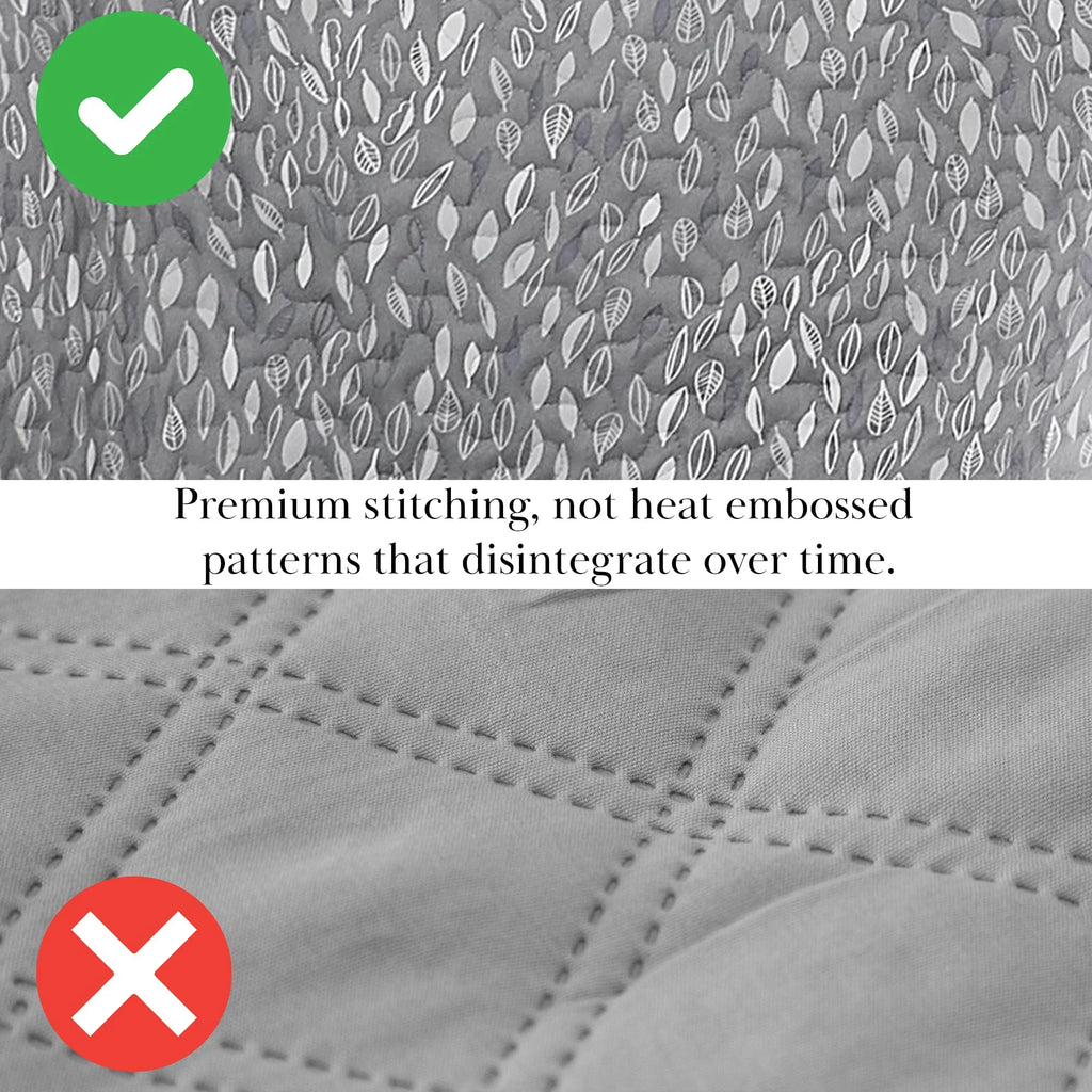 Southshore Fine LinensOversized 5-Piece Twin / Twin XL Quilt Bedding Set with two matching shams and three decorative throw pillows, oversized Paisley farmhouse bedspread Pure Melody Aqua