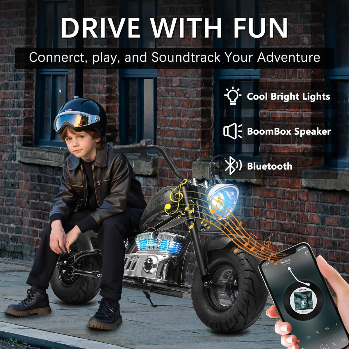 DEYGIA 24V 250W Kids Electric Dirt Bike, 12.5 MPH & 10-Mile Range, 176lb Capacity, Dual Suspension + Disc Brake, Twist Throttle - Electric Motorbike for Ages 8-14