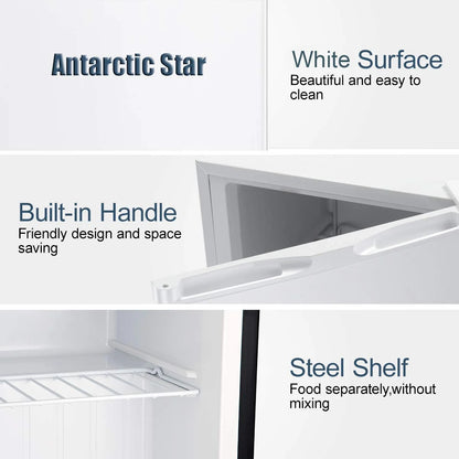 KNDKO 3.2Cu.ft Upright Freezer, Compact Freezer with Removable Shelves, Adjustable Thermostat for Home/Kitchen/Office, Black