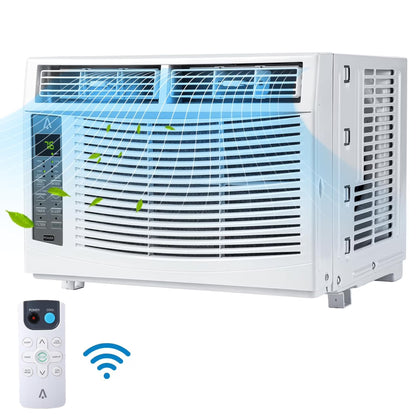 Garvee 5000 BTU Window Air Conditioner,Fast Cooling for Rooms up to 150 Sq. ft,Window Ac Unit with 7 Level Temperature Setting,White
