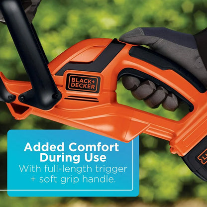 BLACK+DECKER 40V MAX* Cordless Hedge Trimmer, 24-Inch, (LHT2436)