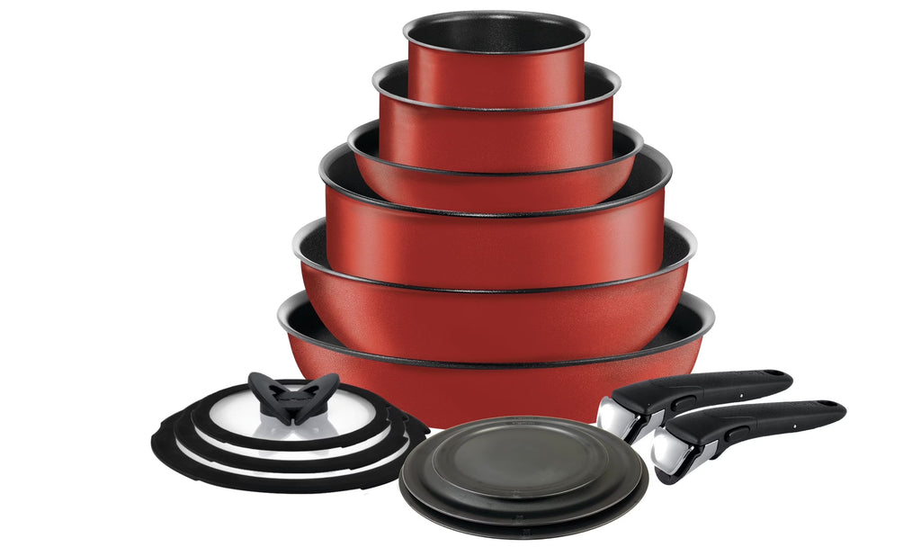 T-fal Ingenio Expertise Nonstick 14-Piece Cookware Set, Induction Oven Safe up to 500F, Detachable Handle, Onyx Black