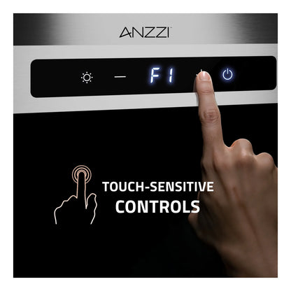 Anzzi RH-AZ0391TSS 36 in. 600 CFM 4-Speed Stainless Steel Under Cabinet Convertible Residential Range Hood with LED Lamp