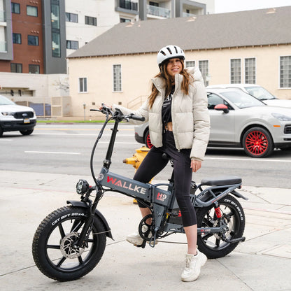 Wallke H9 AWD 3200W Dual Motor Electric Bike for Adult, 82Ah 48V Dual Battery Long Range e-Bicycle, 31-34MPH Fast Ebike, 20" Fat Tire Offroad Full Suspension Folding, 3mm Aluminum Alloy Frame,UL2849