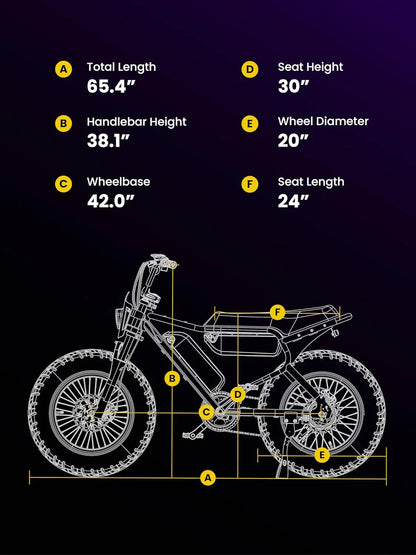 MACFOX X7 Adult Electric Bike, 750W E-Bike, 25 MPH, 48V 13Ah removable battery, 35-mile range, hydraulic brakes, upgraded 20x5.0 wide rear tire.