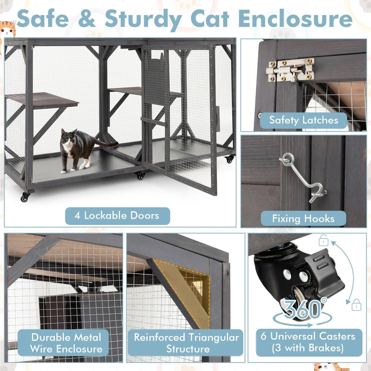 Catio Outdoor Cat Enclosure Large