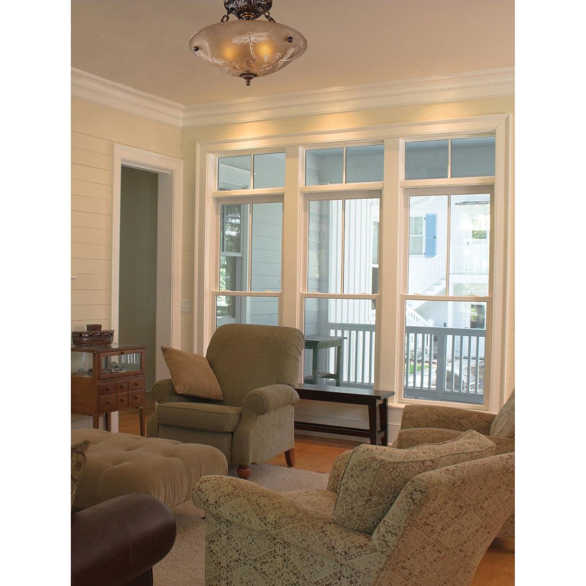 Elk Home - Restoration - 3 Light Semi-Flush Mount in Traditional Style with