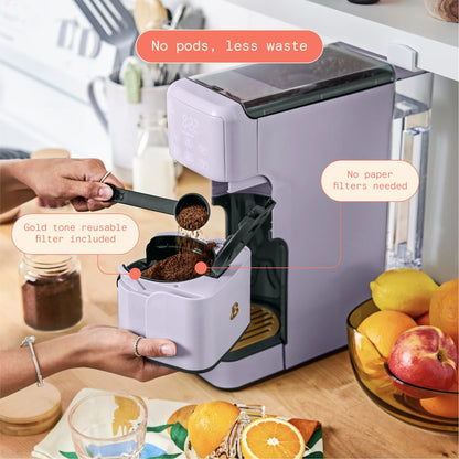 Beautiful Perfect Grind�?Programmable Single Serve Coffee Maker, White Icing by Drew Barrymore