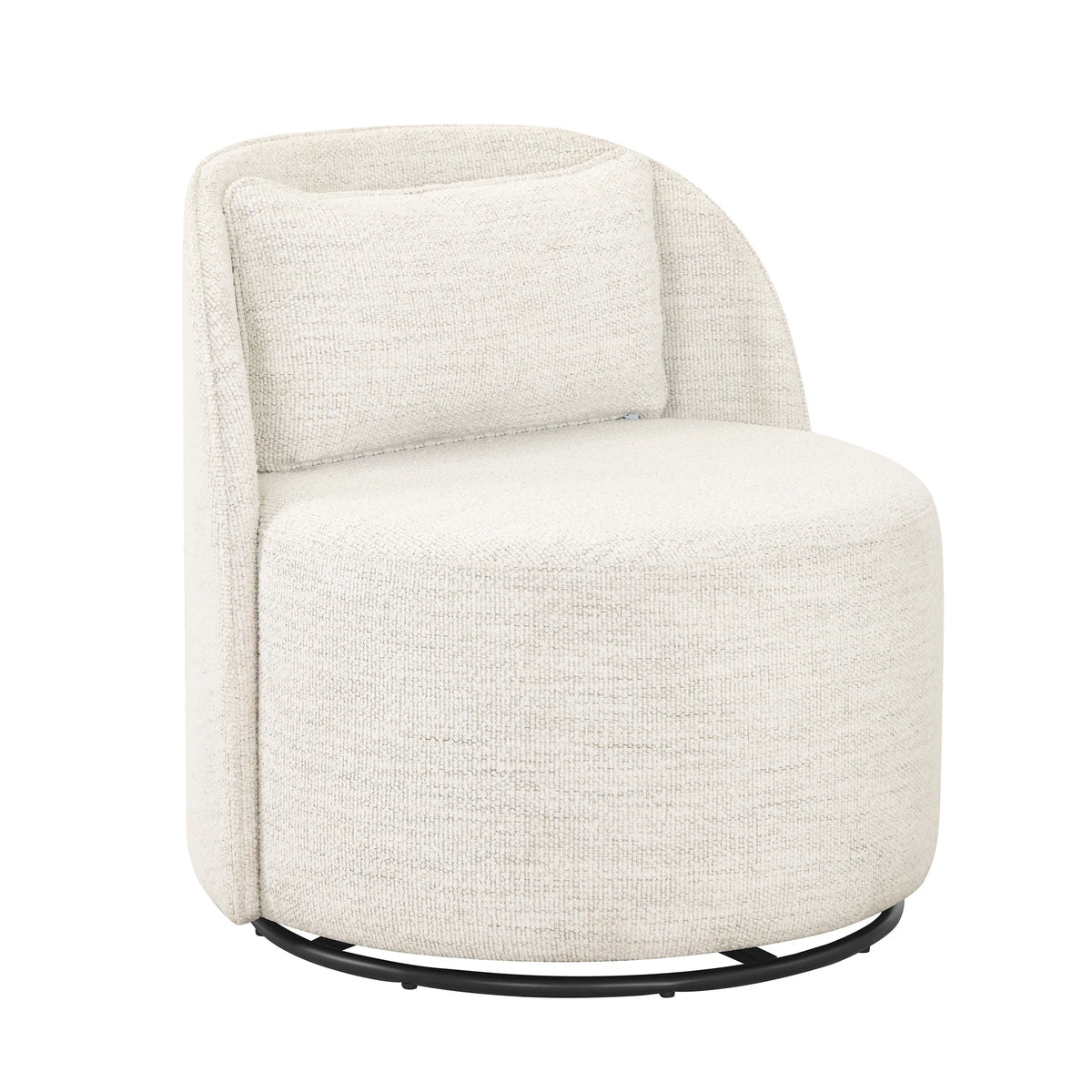 Better Homes & Gardens Juliet Modern Arch Swivel Accent Chair, Cream Boucle